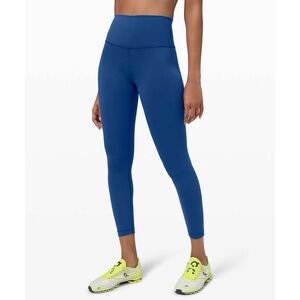 Lululemon Wunder Train High Rise Tight 25" Regatta Blue